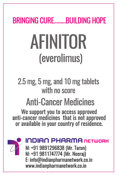 AFINITOR (everolimus) tablets Price in UK Brazil India