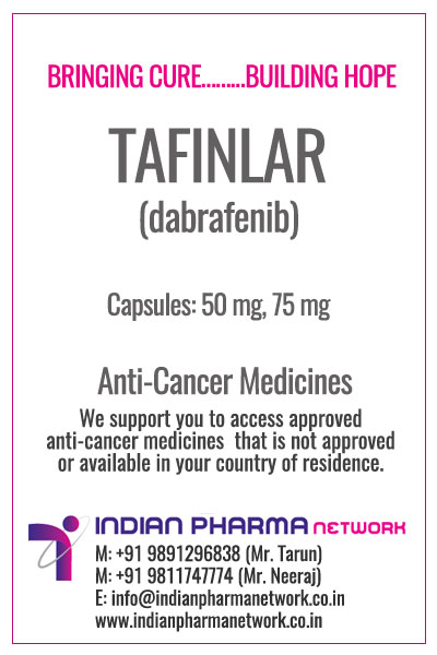 TAFINLAR (dabrafenib) capsulesinjection price in India UK