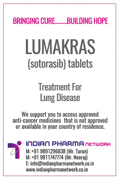 LUMAKRAS (sotorasib) tabletsinjection price in India UK