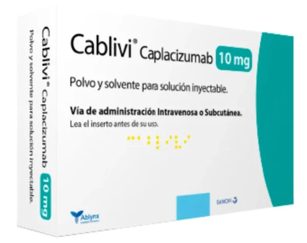 Cablivi 10 MG. Buy Online in Delhi, Mumbai, Hyderabad, Chennai, Bengaluru, India, UAE, Brazil, 9811747774, 9891296838.